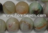 CAG4579 15.5 inches 16mm faceted round fire crackle agate beads