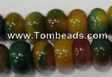 CAG4593 15.5 inches 10*14mm rondelle agate beads wholesale