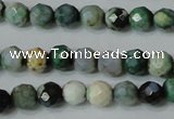 CAG4604 15.5 inches 4mm faceted round fire crackle agate beads