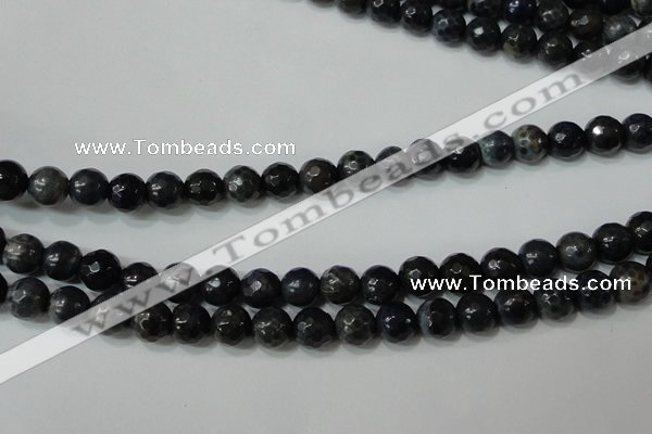 CAG4612 15.5 inches 6mm faceted round fire crackle agate beads