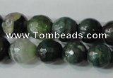 CAG4614 15.5 inches 6mm faceted round fire crackle agate beads