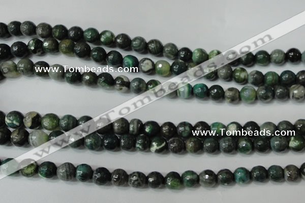 CAG4614 15.5 inches 6mm faceted round fire crackle agate beads