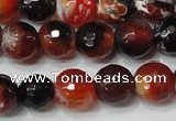 CAG4616 15.5 inches 6mm faceted round fire crackle agate beads