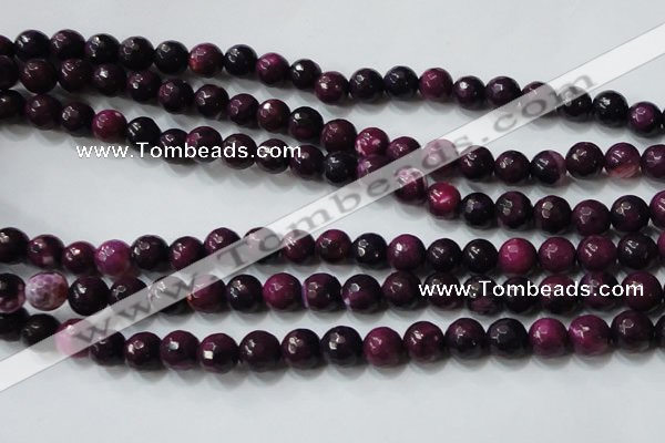 CAG4620 15.5 inches 6mm faceted round fire crackle agate beads