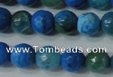 CAG4621 15.5 inches 6mm faceted round fire crackle agate beads