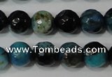 CAG4623 15.5 inches 6mm faceted round fire crackle agate beads