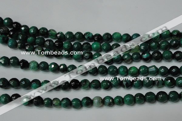 CAG4624 15.5 inches 6mm faceted round fire crackle agate beads