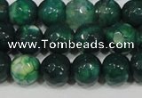 CAG4625 15.5 inches 6mm faceted round fire crackle agate beads