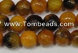 CAG4630 15.5 inches 6mm faceted round fire crackle agate beads