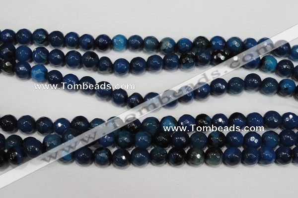 CAG4632 15.5 inches 6mm faceted round fire crackle agate beads