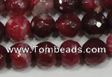 CAG4636 15.5 inches 6mm faceted round fire crackle agate beads