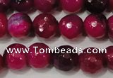 CAG4637 15.5 inches 6mm faceted round fire crackle agate beads