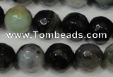 CAG4645 15.5 inches 8mm faceted round fire crackle agate beads