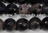 CAG4647 15.5 inches 8mm faceted round fire crackle agate beads