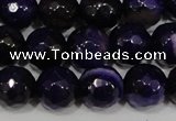 CAG4656 15.5 inches 8mm faceted round fire crackle agate beads