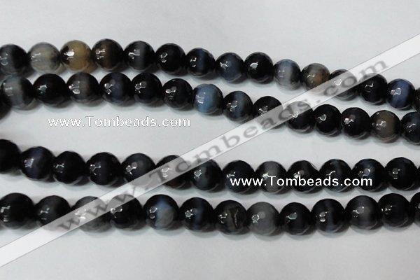 CAG4661 15.5 inches 10mm faceted round fire crackle agate beads