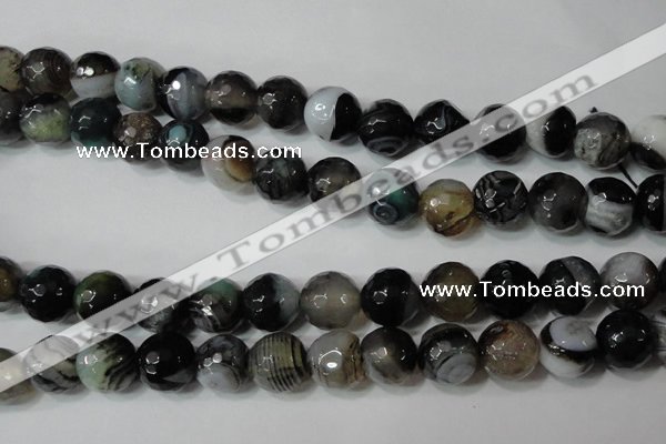 CAG4662 15.5 inches 10mm faceted round fire crackle agate beads