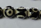 CAG4682 15.5 inches 14mm faceted round tibetan agate beads wholesale