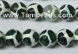 CAG4692 15.5 inches 12mm faceted round tibetan agate beads wholesale