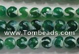 CAG4698 15.5 inches 8mm faceted round tibetan agate beads wholesale