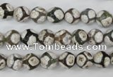 CAG4705 15 inches 8mm faceted round tibetan agate beads wholesale