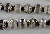 CAG4724 15 inches 10mm faceted round tibetan agate beads wholesale