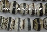 CAG4728 15 inches 12*16mm faceted rondelle tibetan agate beads wholesale