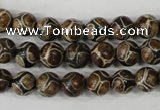 CAG4735 15 inches 8mm round tibetan agate beads wholesale