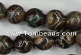 CAG4738 15 inches 14mm round tibetan agate beads wholesale