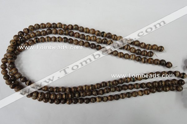 CAG4740 15 inches 6mm round tibetan agate beads wholesale