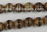 CAG4742 15 inches 10mm round tibetan agate beads wholesale