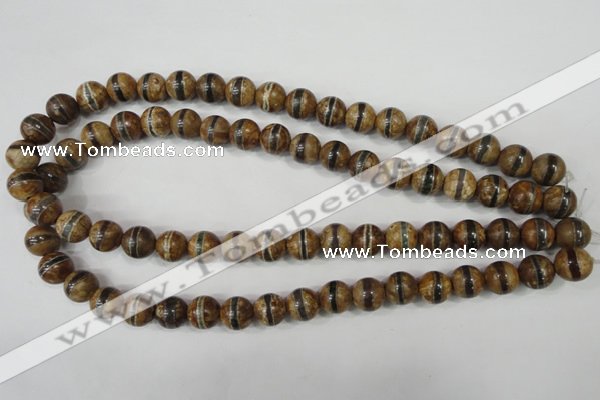 CAG4742 15 inches 10mm round tibetan agate beads wholesale