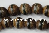 CAG4744 15 inches 14mm round tibetan agate beads wholesale