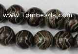 CAG4754 15 inches 14mm round tibetan agate beads wholesale