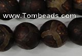 CAG4768 15 inches 16mm round tibetan agate beads wholesale