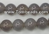 CAG4773 15 inches 12mm round grey agate beads wholesale