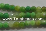CAG4780 15.5 inches 6mm faceted round fire crackle agate beads