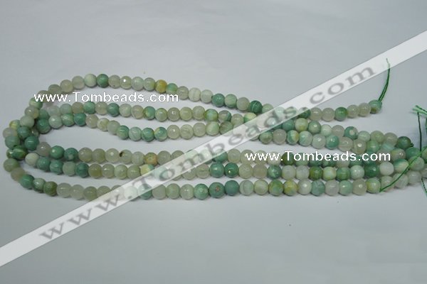 CAG4811 15 inches 6mm faceted round fire crackle agate beads