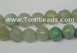 CAG4812 15 inches 8mm faceted round fire crackle agate beads