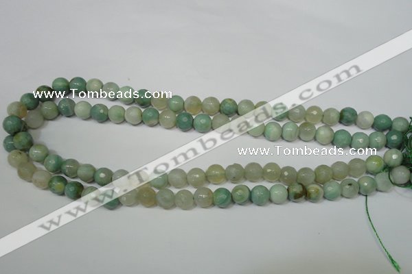 CAG4812 15 inches 8mm faceted round fire crackle agate beads