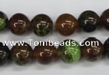 CAG4834 15 inches 12mm round dragon veins agate beads wholesale