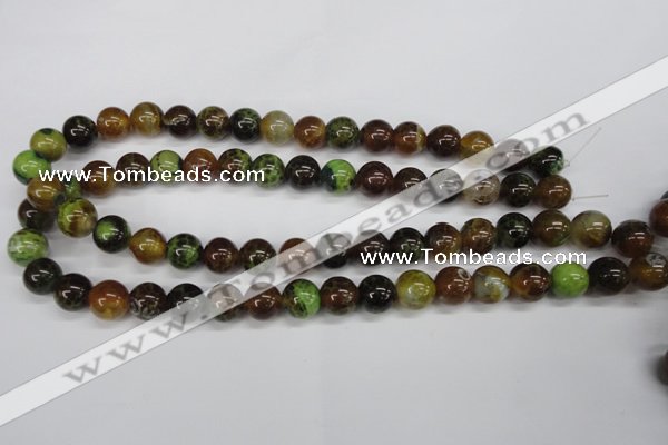 CAG4834 15 inches 12mm round dragon veins agate beads wholesale