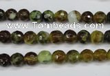 CAG4841 15 inches 6mm faceted round dragon veins agate beads