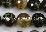 CAG4847 15 inches 18mm faceted round dragon veins agate beads