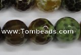 CAG4848 15 inches 20mm faceted round dragon veins agate beads