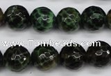 CAG4854 15 inches 12mm faceted round dragon veins agate beads