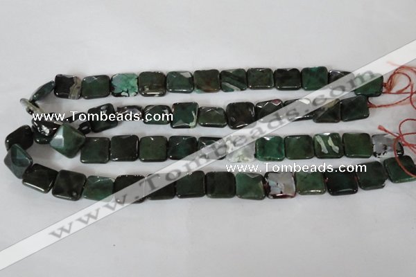 CAG4876 15 inches 14*14mm faceted square fire crackle agate beads