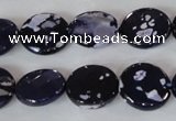 CAG4892 15 inches 15mm faceted coin fire crackle agate beads