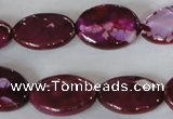 CAG4895 15 inches 13*18mm faceted oval fire crackle agate beads