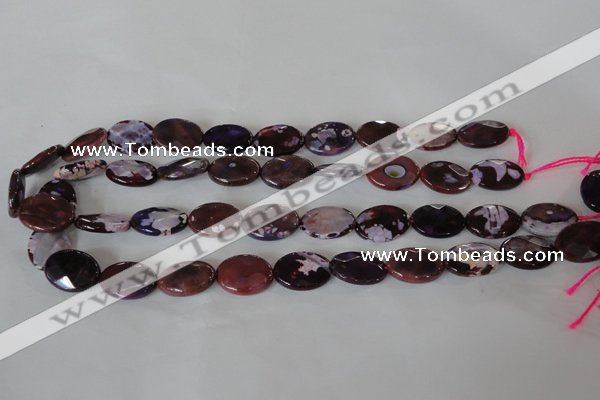 CAG4896 15 inches 13*18mm faceted oval fire crackle agate beads